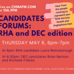 Listen: RHA and DEC candidates forum