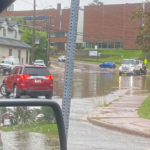 Isolated flooding and a full retention pond during Thursday storm