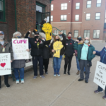 Labour leaders plan to visit Sackville picket lines today, as local workers await outcome of meeting