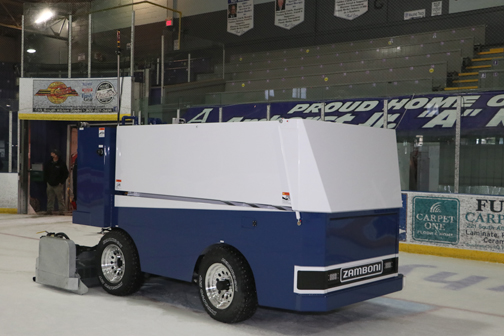 Amherst beats Sackville to the punch with new electric Zamboni