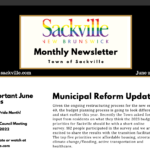 Sackville’s newsletter now available in print and by mail