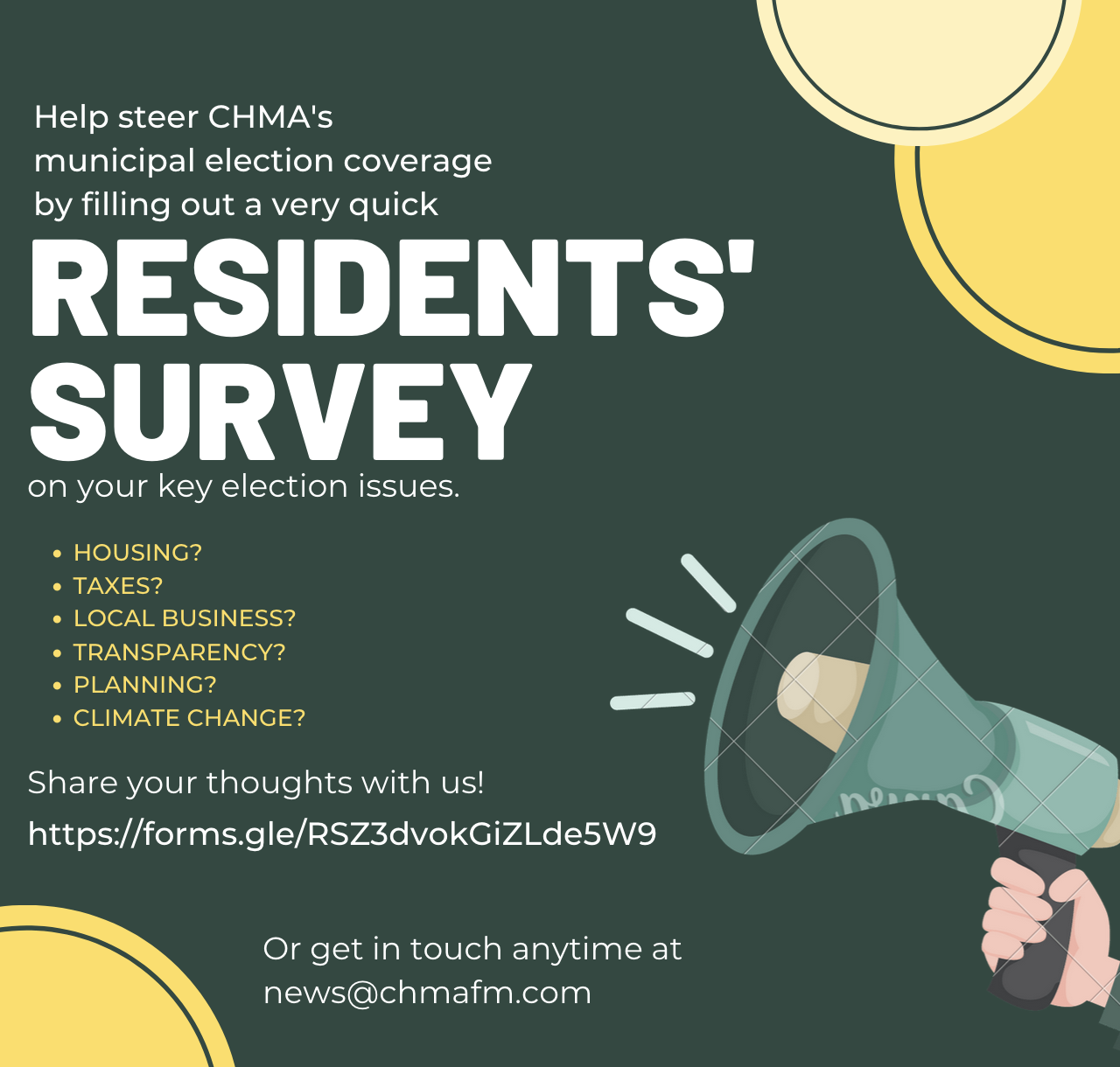 CHMA asks residents to share their issues for this municipal election