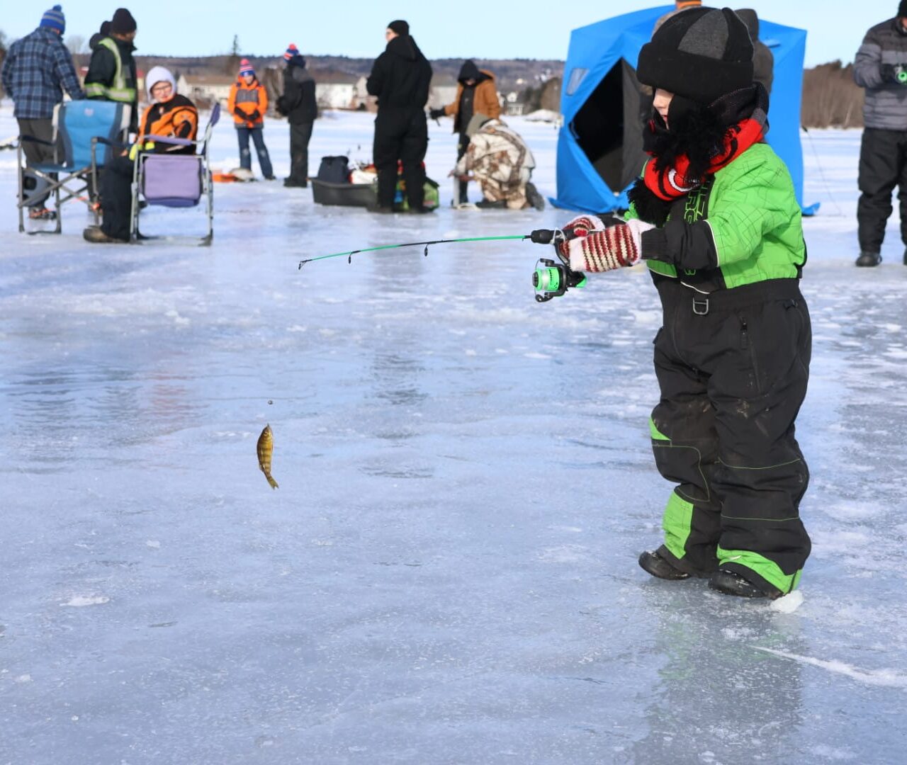 Annual ice fishing derby attracts more than 40 kids