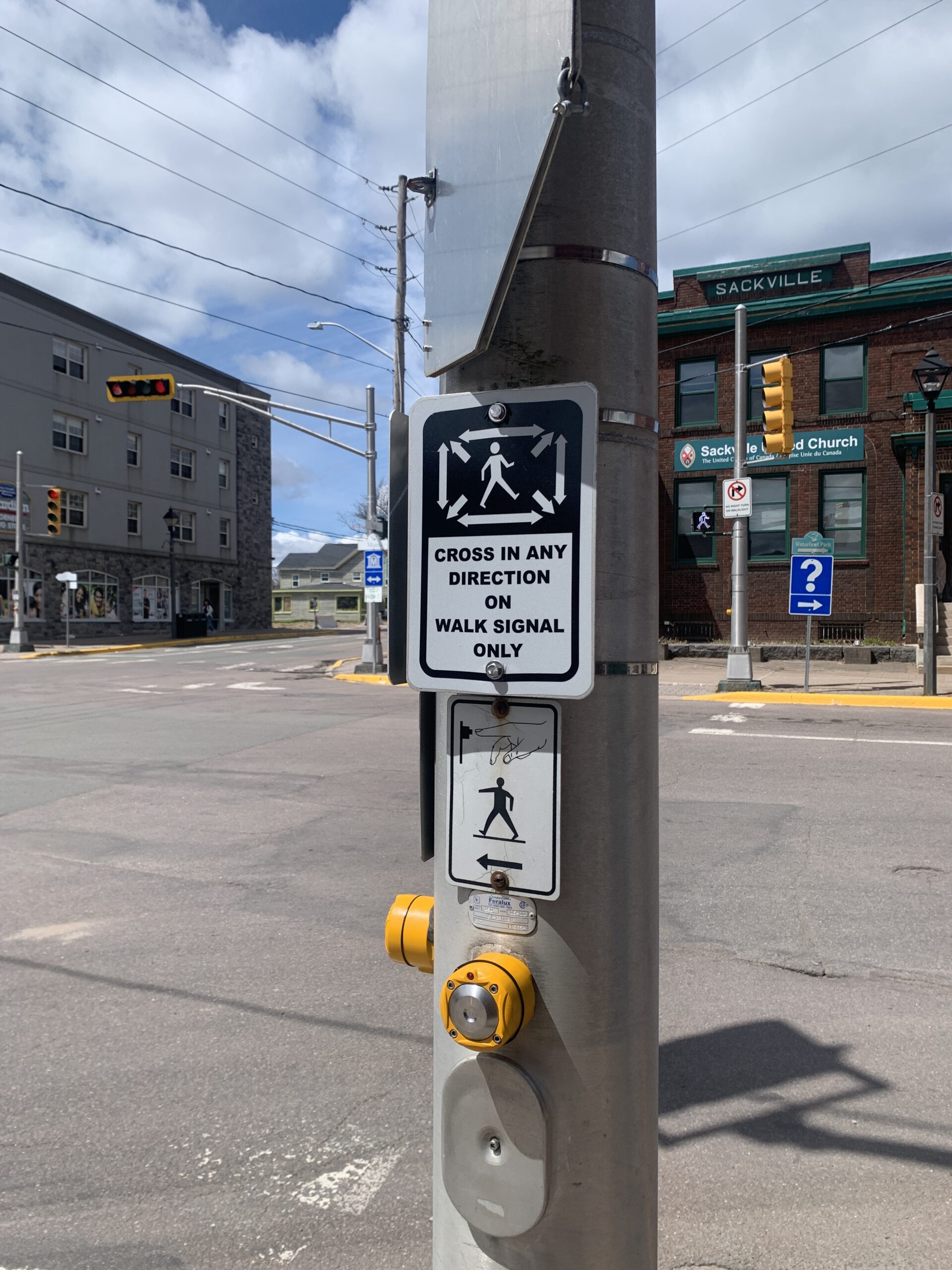 Sackville’s scramble crosswalks used so long they’re back in style