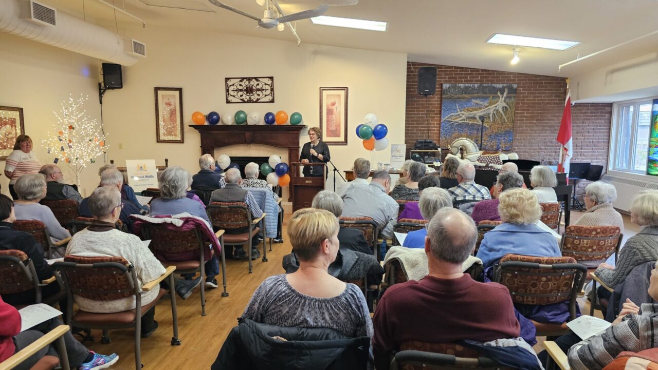 Older adults meet at the launch of the Nursing Homes without Walls program in Sackville, New Brunswick