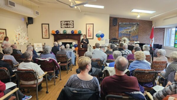 Older adults meet at the launch of the Nursing Homes without Walls program in Sackville, New Brunswick